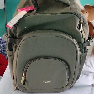 Isaac Mizrahi Green/khaki Viral Backpack